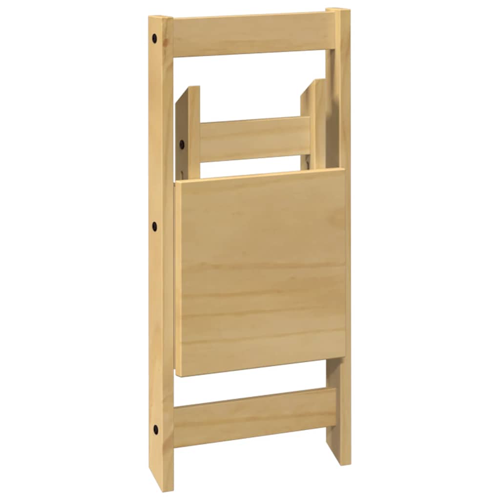 Dining Chairs Foldable 4 pcs Corona Wax Brown Solid Wood Pine